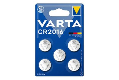VARTA, VARTA Knopfzellenbatterie 06016 101 415 CR2016 5 St&uuml;ck