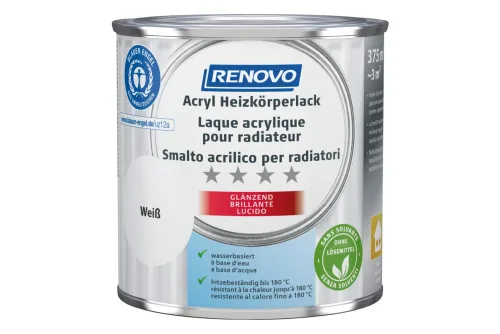 Renovo, Renovo Acryl-Heizkörperlack Weiss Glänzend | 0.4 l