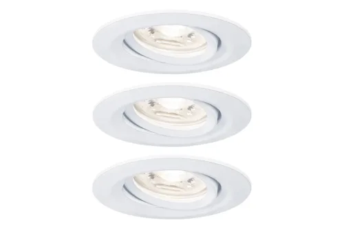 Paulmann, Paulmann 94293 EBL Nova mini Coin LED-Einbauleuchte 3er Set LED LED 4 W Weiß
