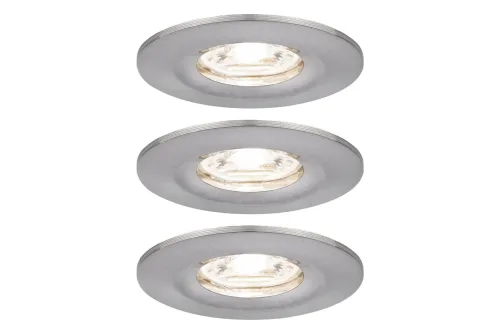 Paulmann, Paulmann 94301 EBL Nova mini Coin LED-Einbauleuchte 3er Set LED-Modul LED fest eingebaut 4 W Eisen