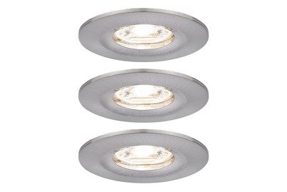 Paulmann, Paulmann 94301 EBL Nova mini Coin LED-Einbauleuchte 3er Set LED-Modul LED fest eingebaut 4 W Eisen