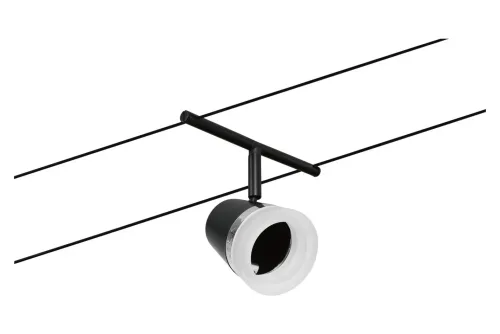 Paulmann, Paulmann WireDC Spot Cone Niedervolt-Seilsystem-Leuchte GU5.3 Schwarz (matt), Chrom