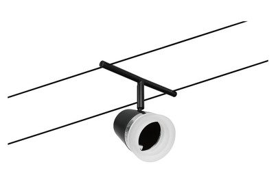 Paulmann, Paulmann WireDC Spot Cone Niedervolt-Seilsystem-Leuchte GU5.3 Schwarz (matt), Chrom