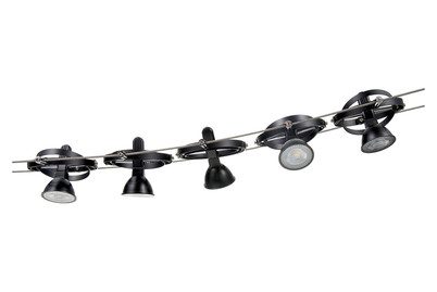Paulmann, Paulmann 94440 Seil-Komplettsystem GU5.3 Schwarz (matt), Chrom
