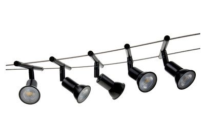 Paulmann, Paulmann Wire Systems 94446 Seil-Komplettsystem GU5.3 Schwarz (matt), Chrom