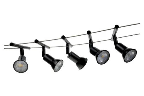 Paulmann, Paulmann Wire Systems 94446 Seil-Komplettsystem GU5.3 Schwarz (matt), Chrom