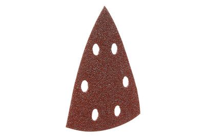 Wolfcraft, Wolfcraft 1852100 Deltaschleifpapier mit Klett, gelocht Körnung 80 Eckmaß 95 mm 25 St.