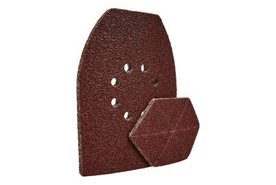 Wolfcraft 1790000 Multischleifpapier mit Klett, gelocht Körnung 40 (L x B) 142 mm x 107 mm 6 St.