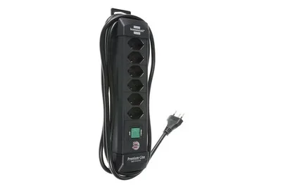 BRENNENSTUHL, Brennenstuhl 6112016 Steckdosenleiste mit Schalter 6fach Schwarz CH-Stecker 1 St.