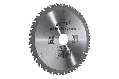 Wolfcraft 6736000 Hartmetall Kreissägeblatt 190 x 30 mm Zähneanzahl: 30 1 St.