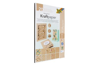 Folia, FOLIA Motivblock 48798 Kraftpapier, Kraftkarton