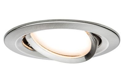 Paulmann, Paulmann 93878 Coin Slim LED-Einbauleuchte 3er Set LED LED fest eingebaut 18 W Eisen (gebürstet)