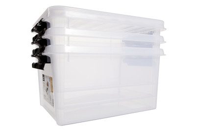SmartStore Hobbyboxen mit Deckel | 39 × 26 × 50 cm | 31 l | 3 Stück