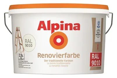 Alpina Renovierfarbe RAL 9010