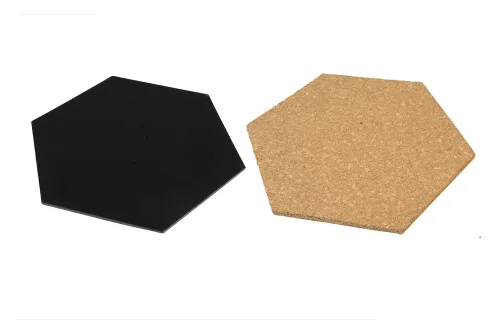 SECURIT, SECURIT Kreidetafel/Kork Set HEXAGON FB-CB-HEX schwarz 20x23x2cm