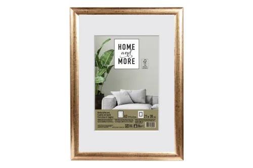 Home and More, Holzrahmen L3 29.7x42 A3 gold