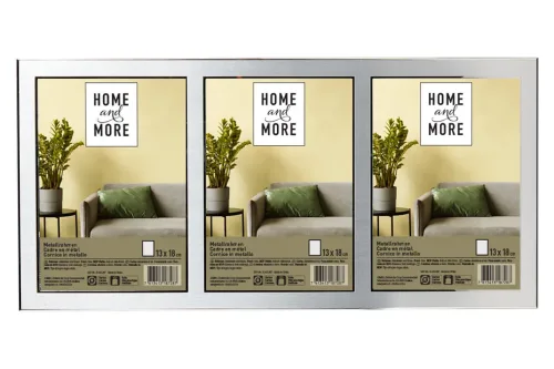 Home and More, Metallrahmen 3-13x18 silber