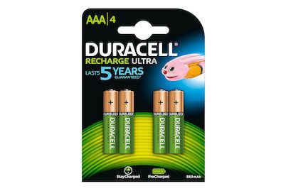 DURACELL, DURACELL Recharge Ultra PreCharged DX2400 AAA, 850 mAh, 1.2V 4 St&uuml;ck