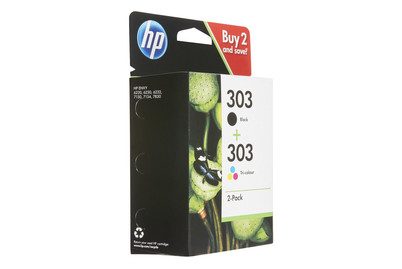 HP, HP 303 Original Tintenpatrone 3YM92AE Schwarz, Cyan, Magenta, Gelb Multipack 2 Stück