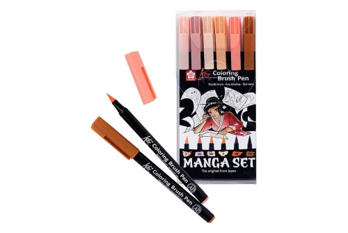 Sakura Koi Brush Pen Manga Set | 6 Stück