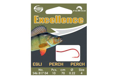 Stucki Fishing, Stucki Fishing Excellence - Haken geknüpft - Egli - rot
