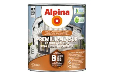 Alpina Premium-Lasur Weiss | 0.75 l