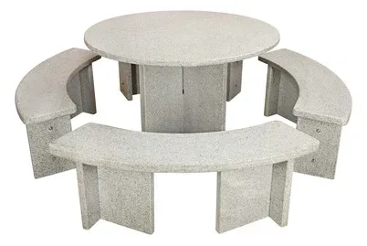 Gandria Granittisch mit Sitzbank