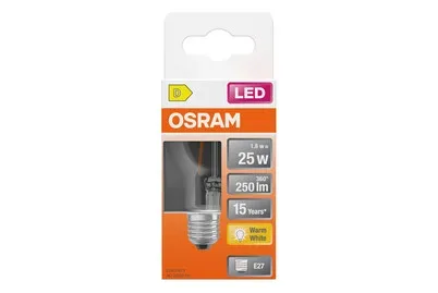 LED Tropfen P25 1,8W 827 fil E27 ww