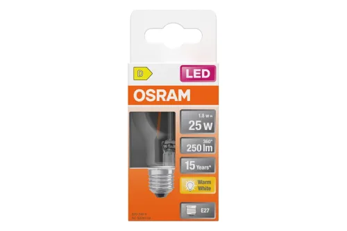 LED Tropfen P25 1,8W 827 fil E27 ww
