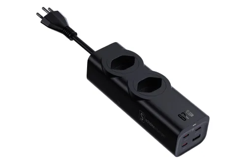 Schöneberger Steckdosenleiste | 2 x Typ 13 | Fast Charging | 67 w | schwarz