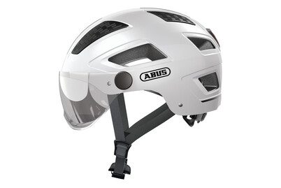 Abus, ABUS Hyban 2.0 ACE Velohelm mit Visier - Polar White