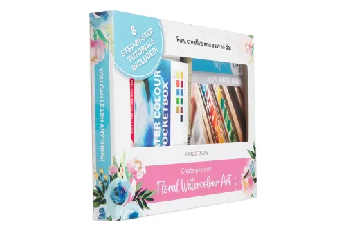 Aquarell-Set mit Blumenmotiv