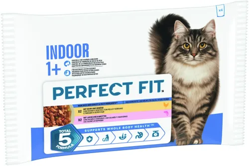 Perfect-Fit, Perfect Fit Indoor 1+ - Huhn & Lachs (4 x 85 g)