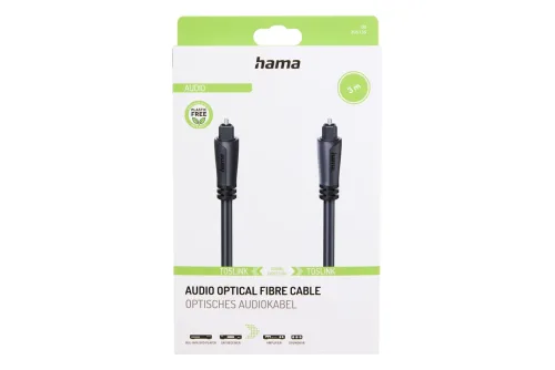 Audio-Lichtleiterkabel Toslink 00205135 | 3 m | Schwarz