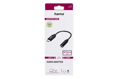Hama, hama 00200318 Audio-Adapter, USB-C-Stecker - 3,5-mm-Klinke-Buchse, Stereo