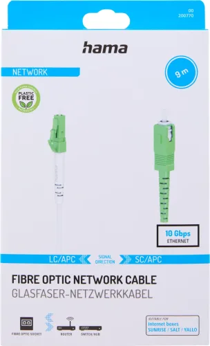 Hama, HAMA 00200770 - Glasfaser-Netzwerkkabel (Grün/Weiss)