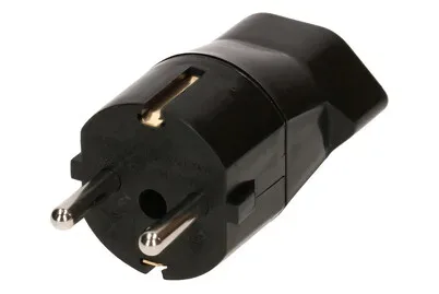 Max Hauri Reiseadapter Schuko / Typ 23 3-polig schwarz