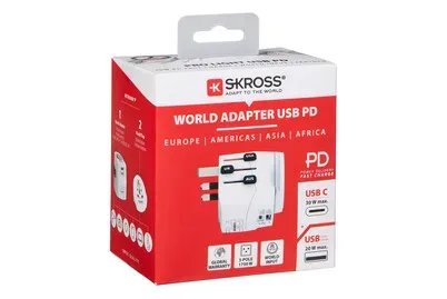 SKROSS, SKROSS Reiseadapter "Pro Light, 1 x USB-A und C AC30PD"