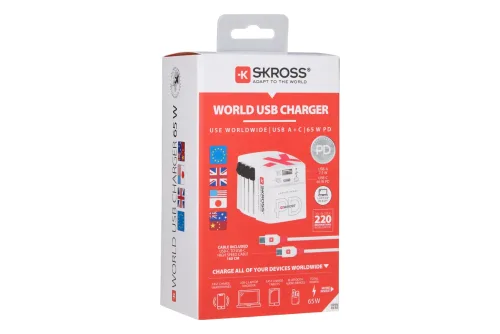 SKROSS, SKROSS World Travel Adapter AC65PD 1.302333 Dual USB