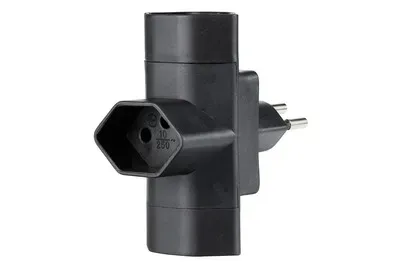 Schönenberger Abzweigstecker 3xT13, schwarz