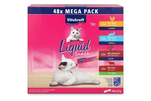 Vitakraft, Vitakraft Liquid Snack Mega Pack 48x15g MSC