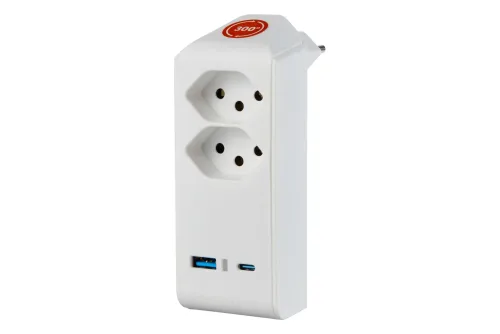 BRENNENSTUHL, Brennenstuhl 1508342212 Zwischensteckdose mit USB Weiß