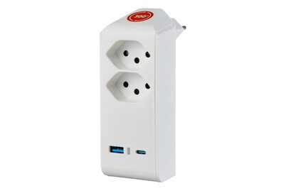 BRENNENSTUHL, Brennenstuhl 1508342212 Zwischensteckdose mit USB Weiß