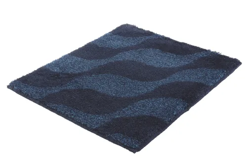 Kleine Wolke Badteppich Onda Navy | 55 x 65 cm | Polyacryl