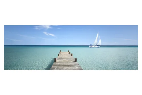 undefined, Canvas 30x97 cm Ponton Voilier
