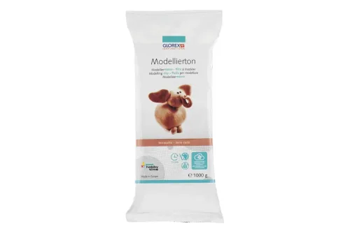 GLOREX, GLOREX Modellierton 1kg 61780717 terracotta, lufth&auml;rtend