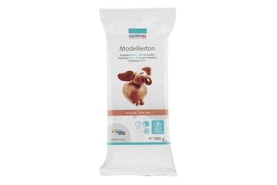 GLOREX, GLOREX Modellierton 1kg 61780717 terracotta, lufth&auml;rtend