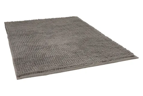 Chenille-Badteppich Dunkelgrau | 0.5 × 0.8 m