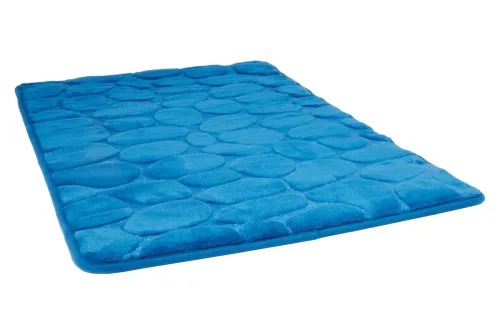 badmatte schaum pebbles dunkelblau 50 x 80 cm
