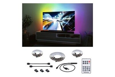Paulmann, Paulmann TV Strips 55 Zoll 78880 LED-Streifen-Basisset mit USB-Anschluss 5 V 2 m RGB 1 Set